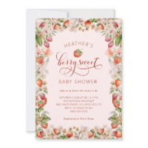 Baby Shower Uitnodiging met Bessen