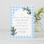 Baby Shower Uitnodiging met Bessensmaak (Staand voorkant)