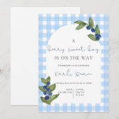 Baby Shower Uitnodiging met Bessensmaak (Voorkant / Achterkant)
