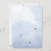 Baby Shower Uitnodiging met Bijenweide (Achterkant)