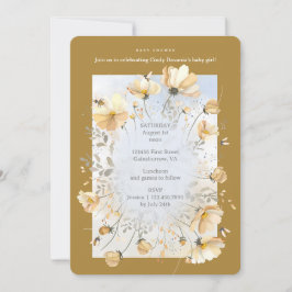 Baby Shower Uitnodiging met Bijenweide