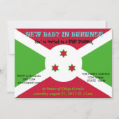 Baby shower Uitnodiging met Burundese vlag (Voorkant)