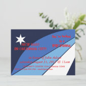 Baby shower Uitnodiging met de vlag van Columbia,  (Staand voorkant)