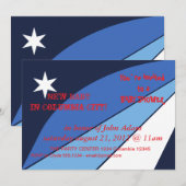 Baby shower Uitnodiging met de vlag van Columbia,  (Voorkant / Achterkant)