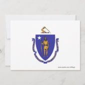 Baby Shower Uitnodiging met de Vlag van Massachuse (Achterkant)