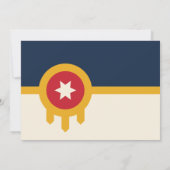 Baby shower Uitnodiging met de vlag van Tulsa, Ver (Achterkant)