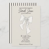 Baby shower uitnodiging met een boog (Voorkant / Achterkant)