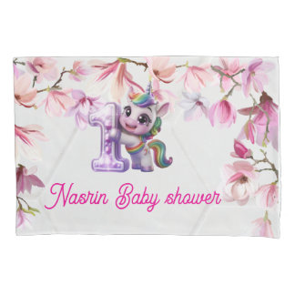 Baby Shower Uitnodiging met Eenhoorn  Kussensloop