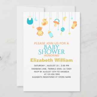 Baby Shower Uitnodiging met Elegante Decoraties 🎀