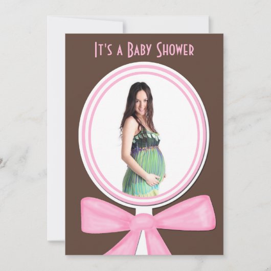 Baby shower Uitnodiging met Foto of Afbeelding (Voorkant)