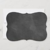 Baby shower-uitnodiging met geel chrokbord kaart (Achterkant)