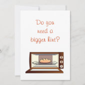 baby shower Uitnodiging met mannetje in de oven (Voorkant)