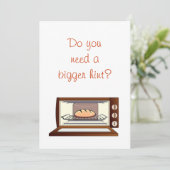 baby shower Uitnodiging met mannetje in de oven (Staand voorkant)