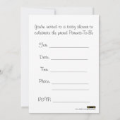 baby shower Uitnodiging met mannetje in de oven (Achterkant)