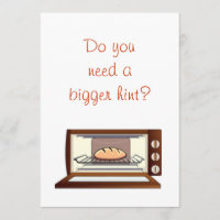 baby shower Uitnodiging met mannetje in de oven