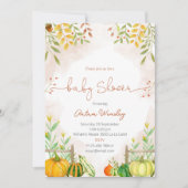 Baby shower-uitnodiging met pompoenen kaart (Voorkant)