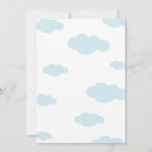 Baby shower uitnodiging met regenboog, zon en wolk (Achterkant)