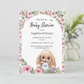 Baby shower Uitnodiging met Schattige Ontwerp (Staand voorkant)