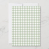 Baby Shower Uitnodiging met Strik Gingham Domme Ga (Achterkant)