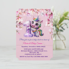 Baby shower Uitnodiging met Unicorn Theme