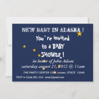 Baby shower Uitnodiging met vlag van Alaska, U.S.A