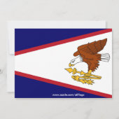 Baby shower uitnodiging met vlag van Amerikaans-Sa (Achterkant)