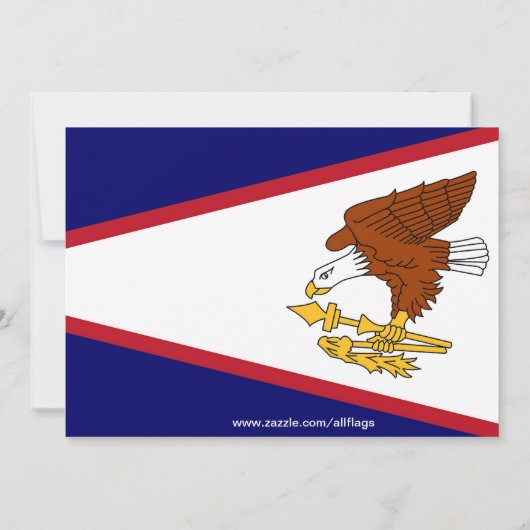 Baby shower uitnodiging met vlag van Amerikaans-Sa (Achterkant)