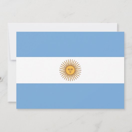 Baby shower Uitnodiging met vlag van Argentinië (Achterkant)