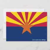 Baby shower Uitnodiging met vlag van Arizona, U.S. (Achterkant)