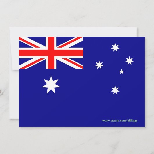 Baby shower Uitnodiging met vlag van Australië (Achterkant)