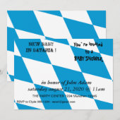 Baby shower Uitnodiging met vlag van Beieren (Voorkant / Achterkant)