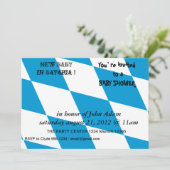 Baby shower Uitnodiging met vlag van Beieren (Staand voorkant)