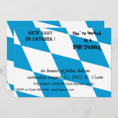 Baby shower Uitnodiging met vlag van Beieren (Voorkant / Achterkant)