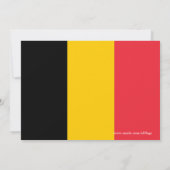 Baby shower Uitnodiging met vlag van België (Achterkant)