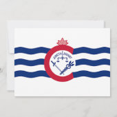 Baby shower Uitnodiging met vlag van Cincinnati (Achterkant)