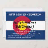 Baby shower Uitnodiging met vlag van Colorado (Voorkant)