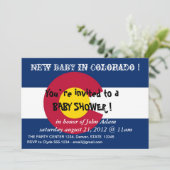 Baby shower Uitnodiging met vlag van Colorado (Staand voorkant)