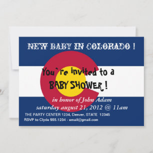 Baby shower Uitnodiging met vlag van Colorado
