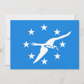 Baby shower Uitnodiging met vlag van Corpus Christ (Achterkant)