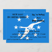 Baby shower Uitnodiging met vlag van Corpus Christ (Voorkant / Achterkant)