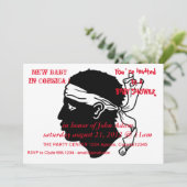 Baby shower Uitnodiging met vlag van Corsica (Staand voorkant)