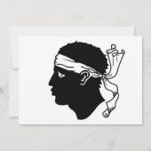 Baby shower Uitnodiging met vlag van Corsica (Achterkant)