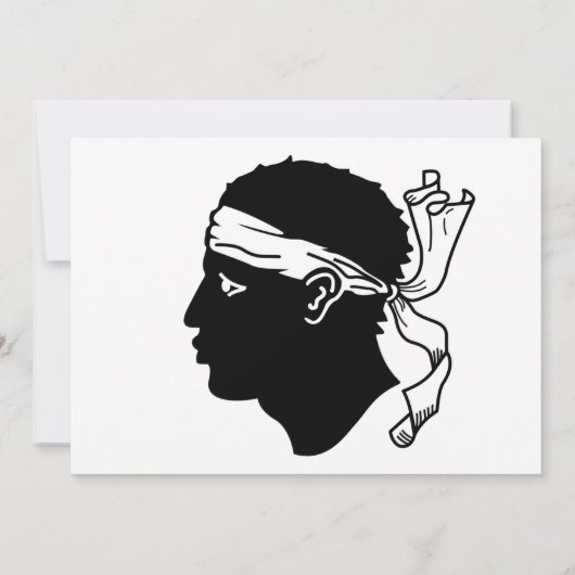 Baby shower Uitnodiging met vlag van Corsica (Achterkant)