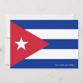 Baby shower Uitnodiging met vlag van Cuba (Achterkant)