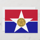 Baby shower Uitnodiging met vlag van Dallas (Achterkant)