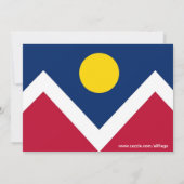 Baby shower Uitnodiging met vlag van Denver City (Achterkant)