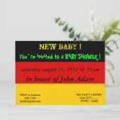 Baby shower Uitnodiging met vlag van Duitsland (Staand voorkant)