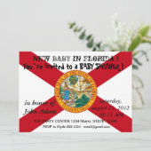 Baby shower Uitnodiging met vlag van Florida (Staand voorkant)