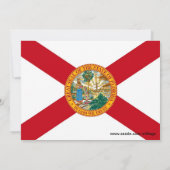 Baby shower Uitnodiging met vlag van Florida (Achterkant)