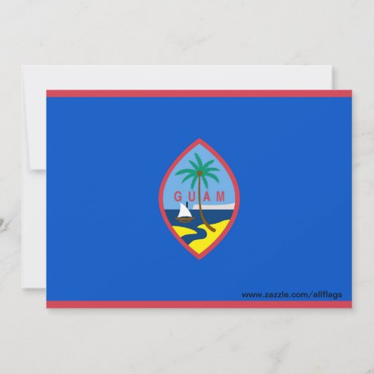 Baby shower uitnodiging met vlag van Guam (Achterkant)